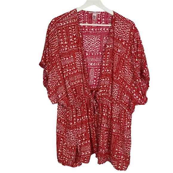 Victoria's Secret Red heart robe / Kimono One Size - Picture 1 of 5